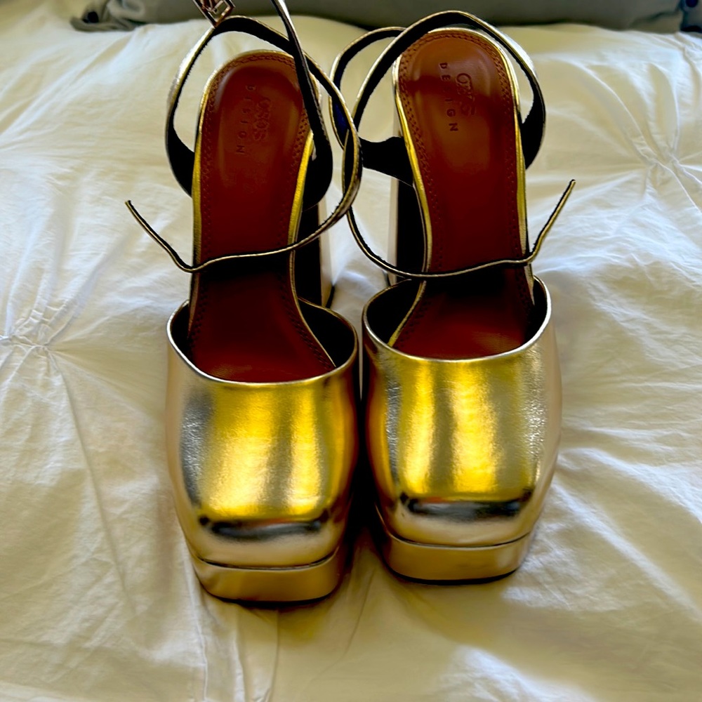 Gold platforms/ high heels